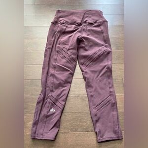 Alo Yoga Womens Yoga Pants Leggings Sz S Cropped Stretch Athletic